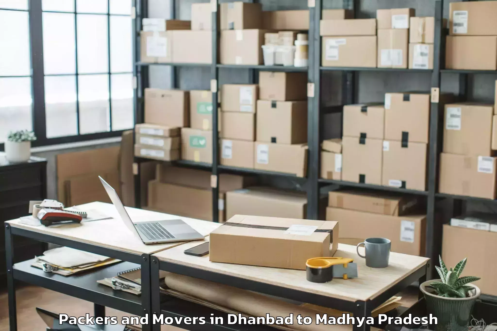 Dhanbad to Bichhua Packers And Movers